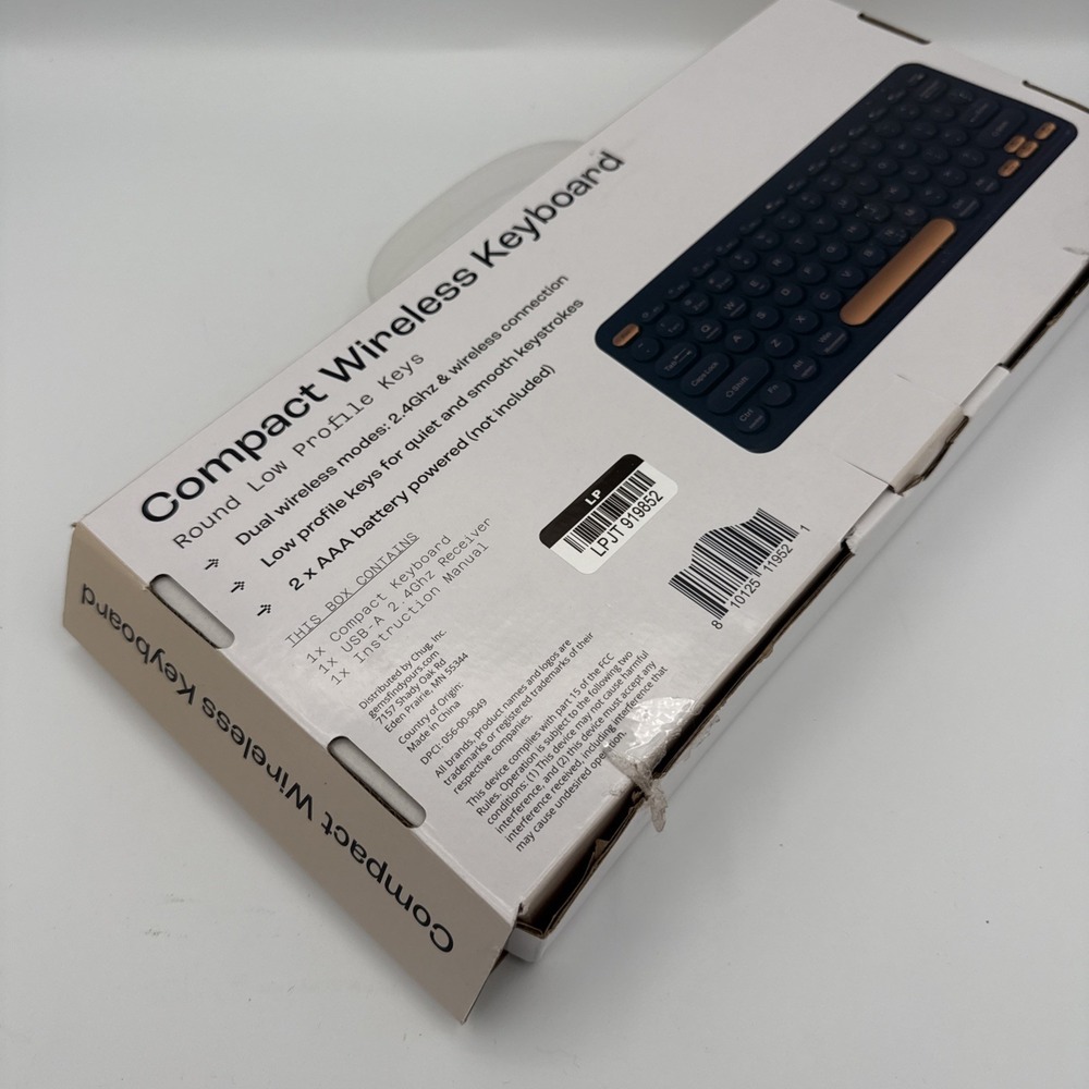 North Compact‎ Round Key Wireless Keyboard - Navy - Picture 2 of 6